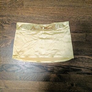 Class Act gold glittery mini skirt